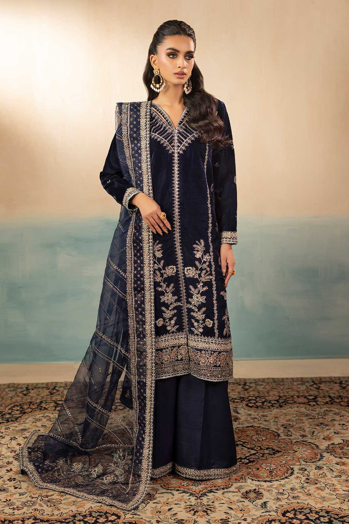 5675-WILLA EMBROIDERED VELVET UNSTITCHED