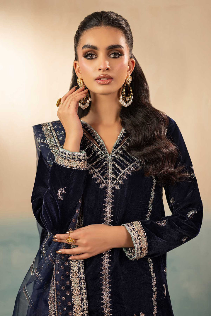 5675-WILLA EMBROIDERED VELVET UNSTITCHED