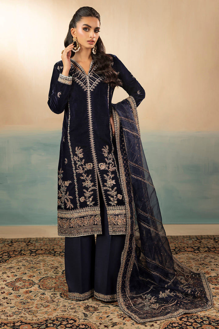 5675-WILLA EMBROIDERED VELVET UNSTITCHED