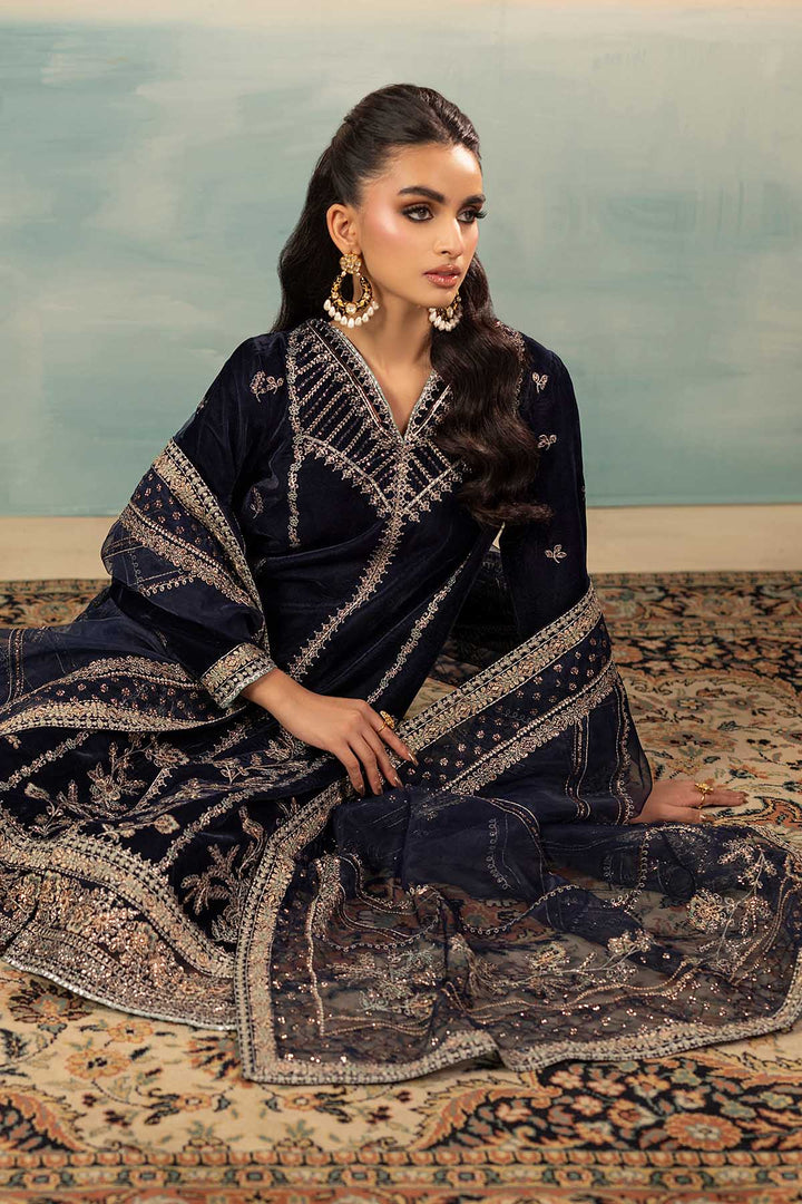 5675-WILLA EMBROIDERED VELVET UNSTITCHED