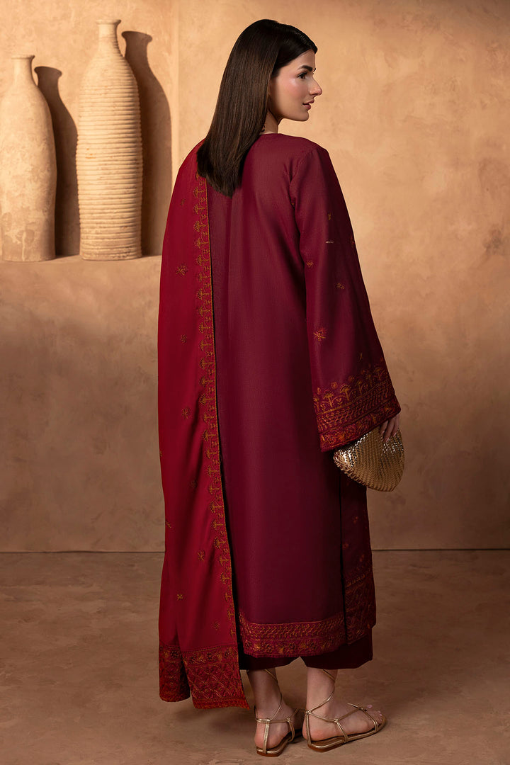 5676-SHADDOW EMBROIDERED KHADDAR UNSTITCHED