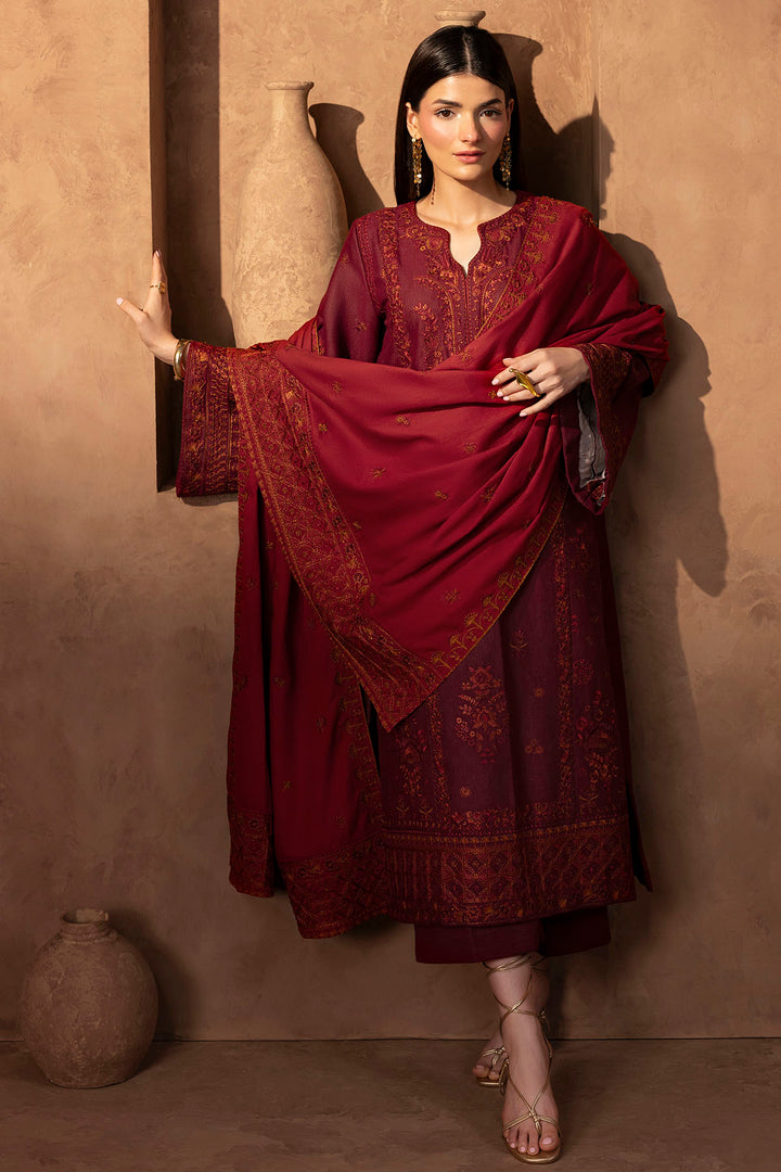 5676-SHADDOW EMBROIDERED KHADDAR UNSTITCHED