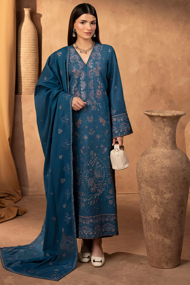 5677-MEADOW EMBROIDERED KHADDAR STITCHED