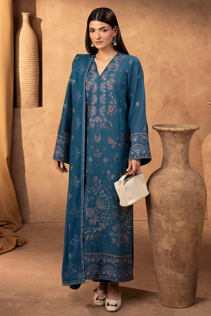 5677-MEADOW EMBROIDERED KHADDAR STITCHED