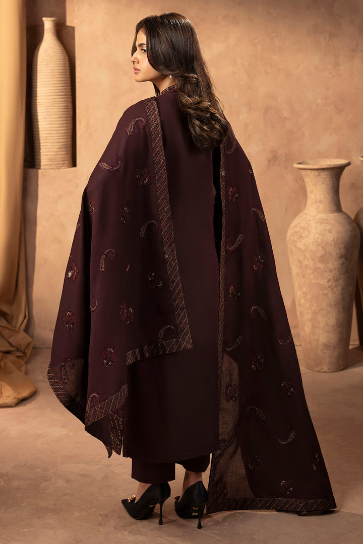 5681-GLADE EMBROIDERED KHADDAR STITCHED