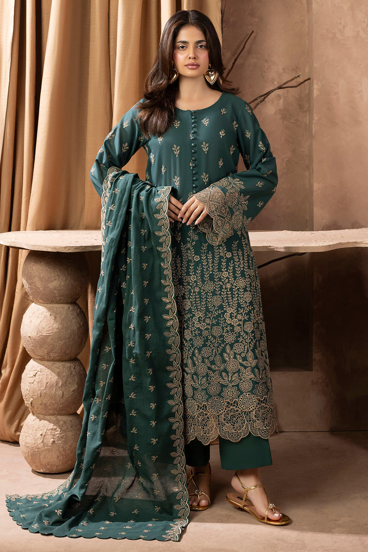 5683-AURIGA EMBROIDERED KHADDAR STITCHED