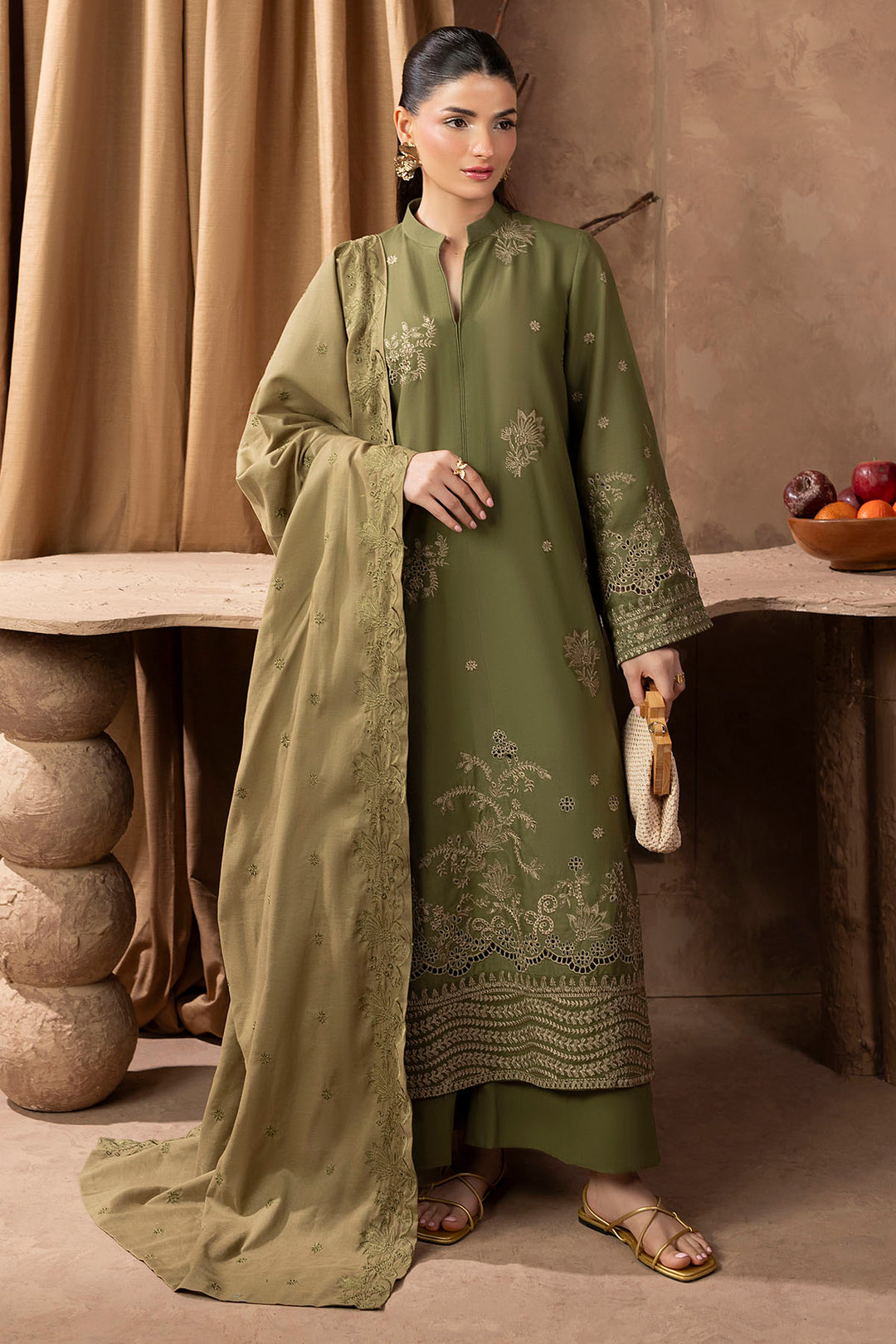 5684-RIGEL EMBROIDERED KHADDAR STITCHED