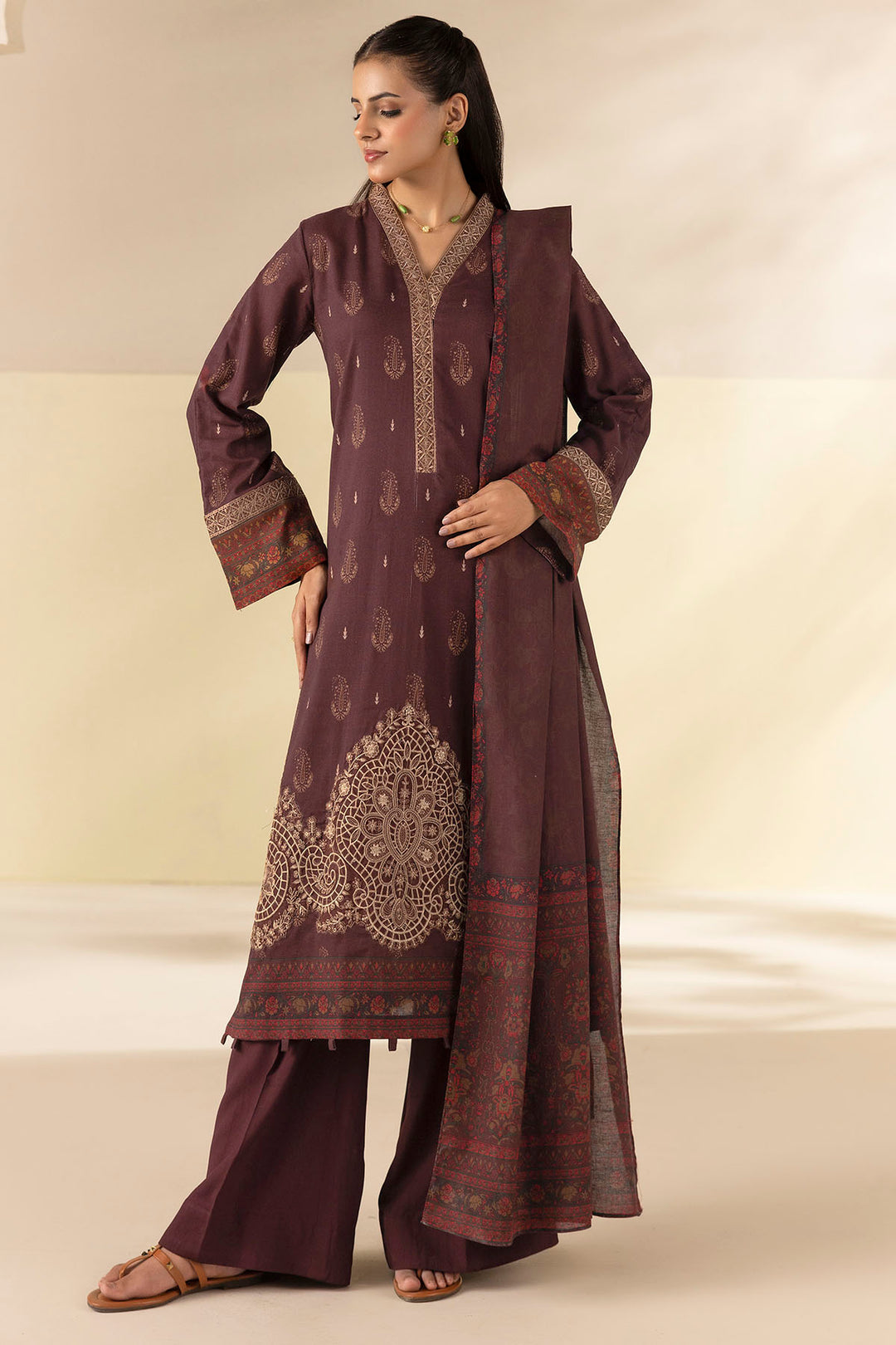 5709-MIDHA DIGITAL PRINTED LINEN UNSTITCHED