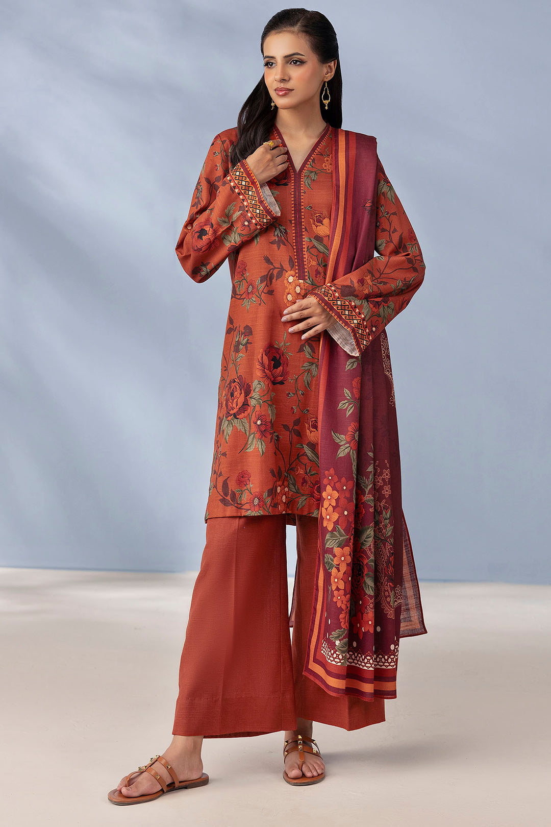 5729-ZIMAL DIGITAL PRINTED KHADDAR STITCHED