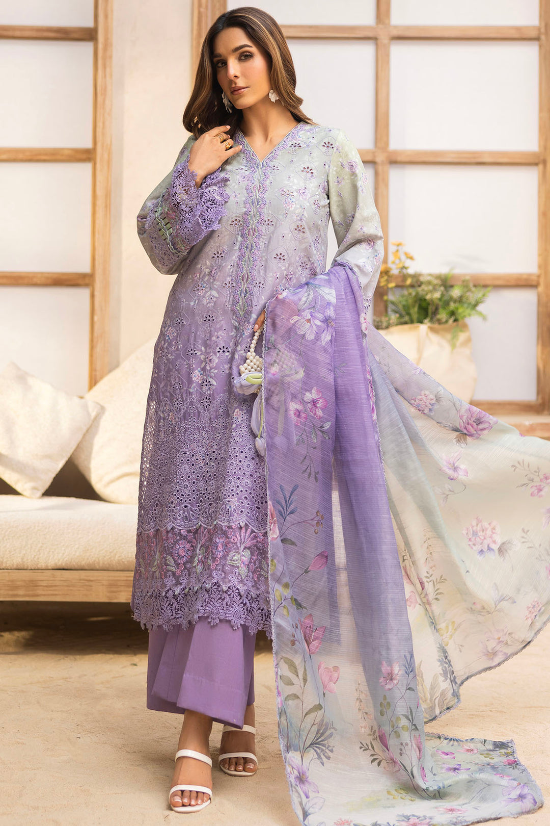 5734-DIANA EMBROIDERED LAWN UNSTITCHED