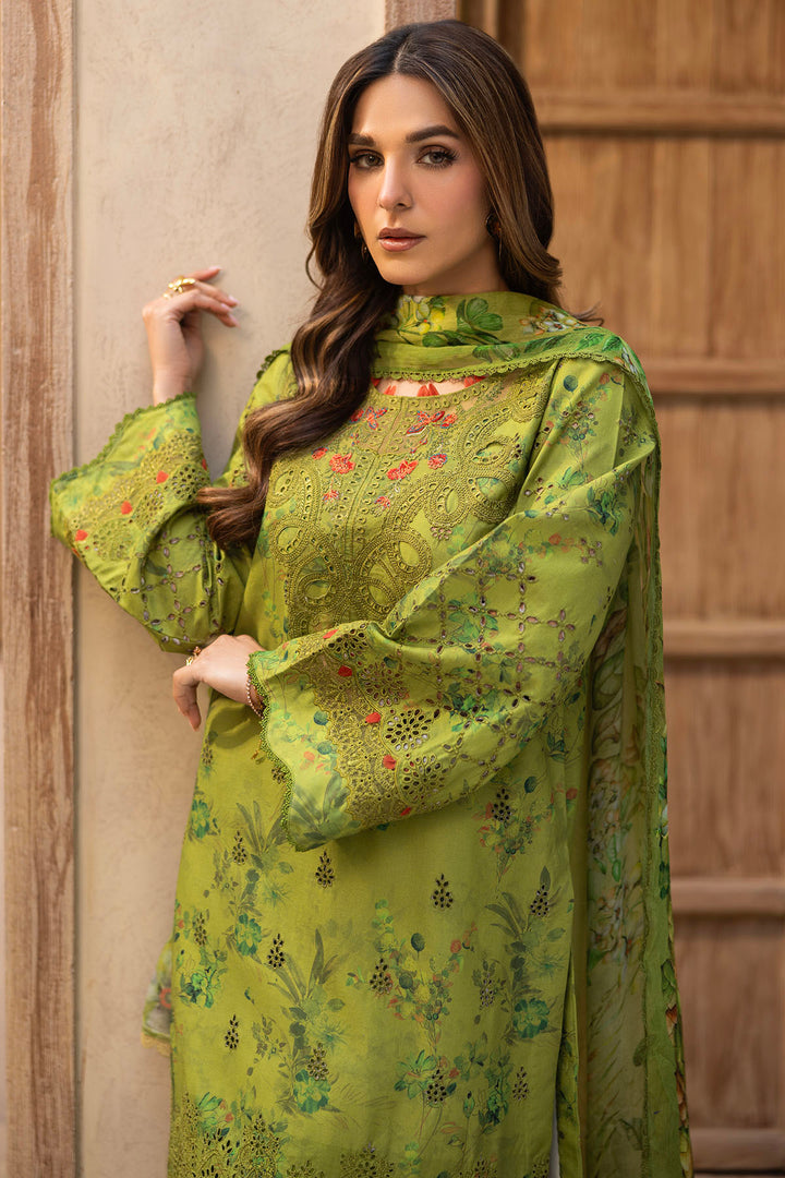5737-GLAMORAIS EMBROIDERED LAWN STITCHED