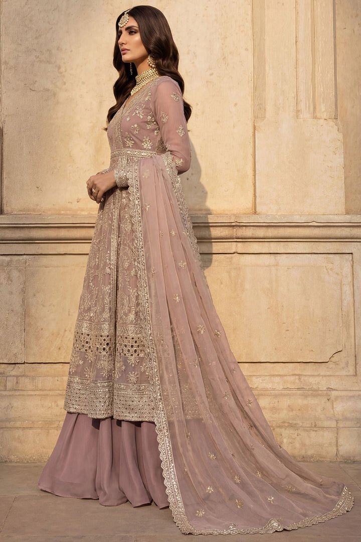 5744-SELENE EMBROIDERED CRINKLE CHIFFON STITCHED