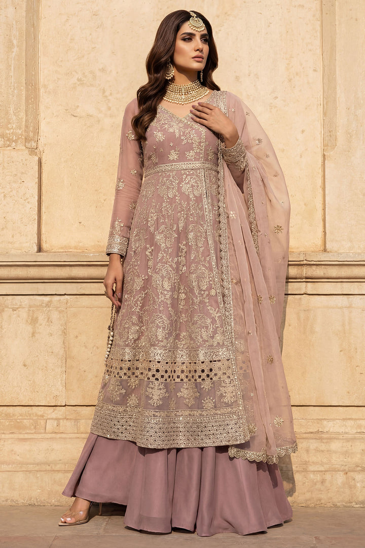 5744-SELENE EMBROIDERED CRINKLE CHIFFON STITCHED