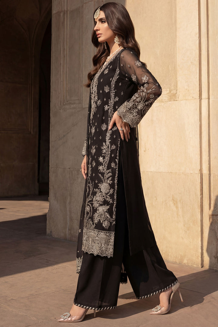 5745-TALIA EMBROIDERED CRINKLE CHIFFON STITCHED