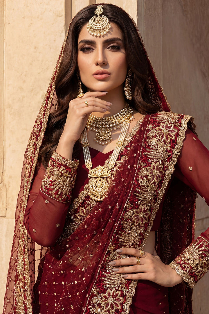 5746-ZURI EMBROIDERED CRINKLE CHIFFON STITCHED