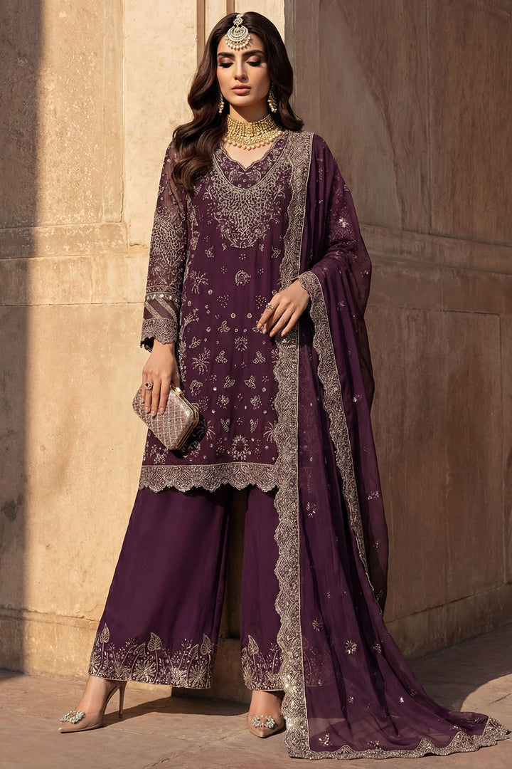 5747-AYLA EMBROIDERED CRINKLE CHIFFON STITCHED