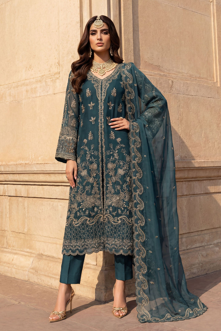 5748-ARZOO EMBROIDERED CRINKLE CHIFFON UNSTITCHED