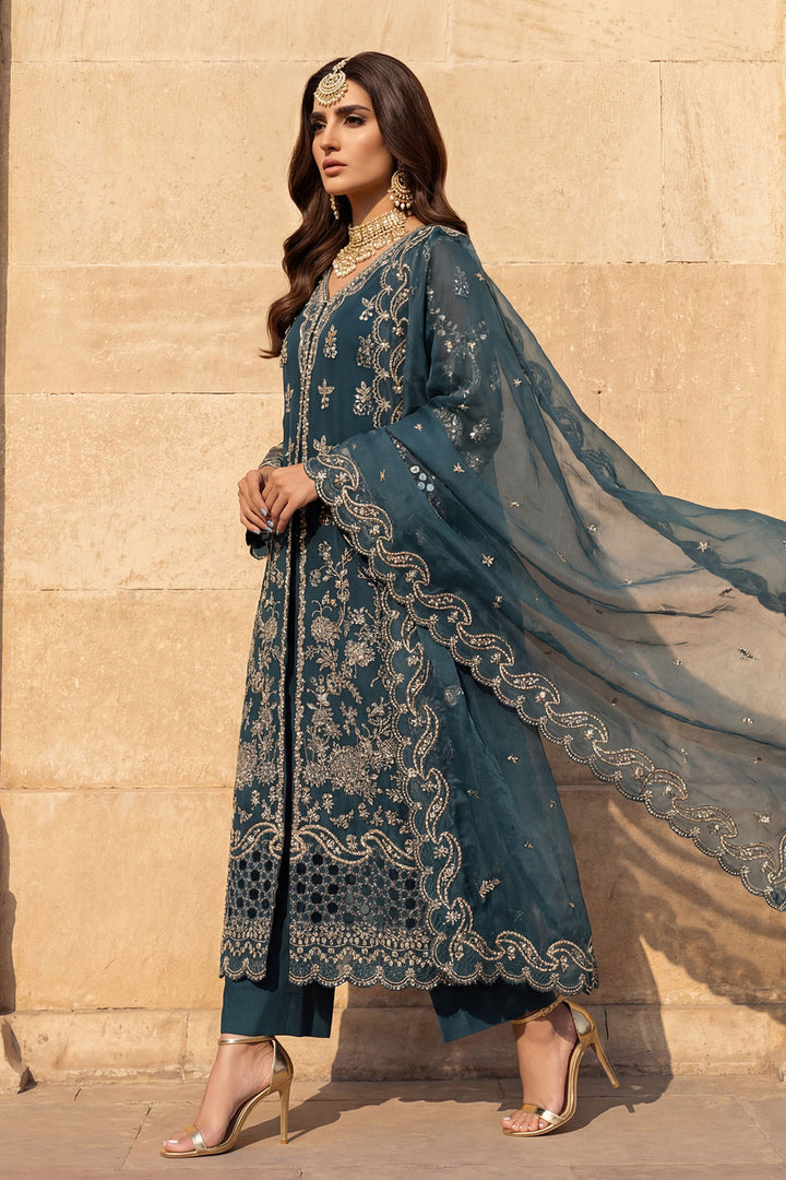 5748-ARZOO EMBROIDERED CRINKLE CHIFFON UNSTITCHED