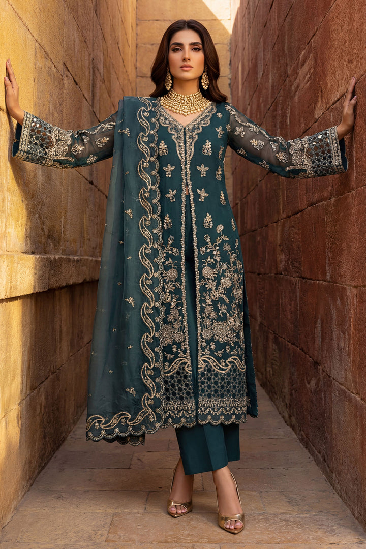 5748-ARZOO EMBROIDERED CRINKLE CHIFFON UNSTITCHED