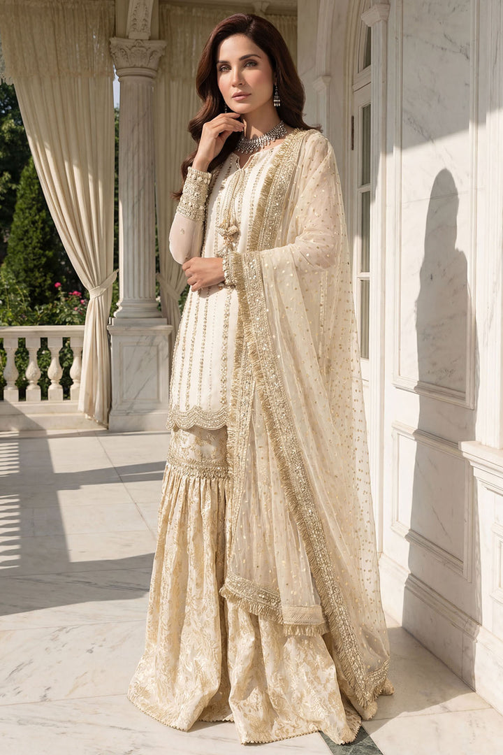 5752-ROSE EMBROIDERED CRINKLE CHIFFON STITCHED