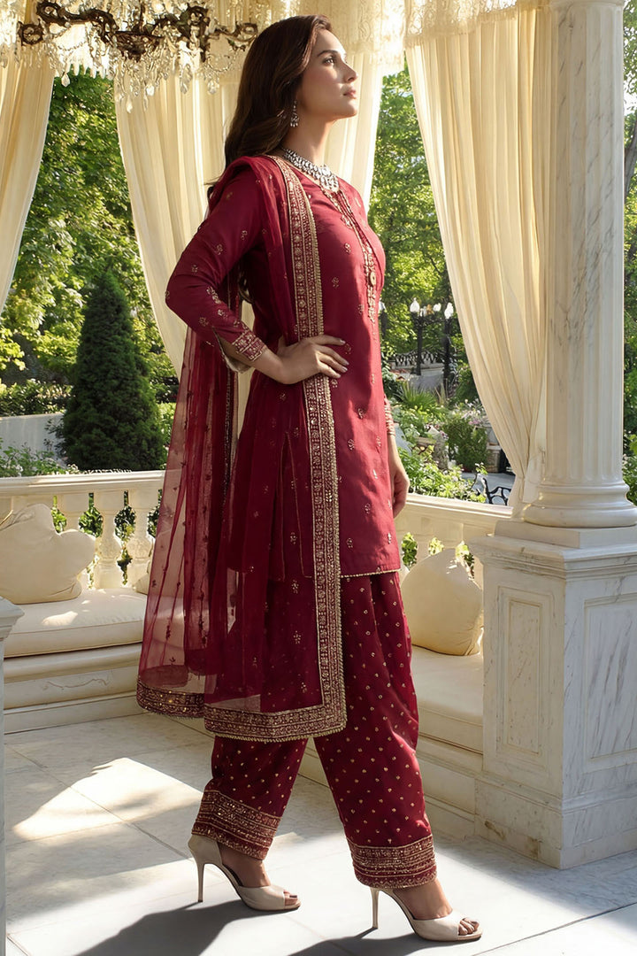 5758-MAISIA EMBROIDERED SILK STITCHED