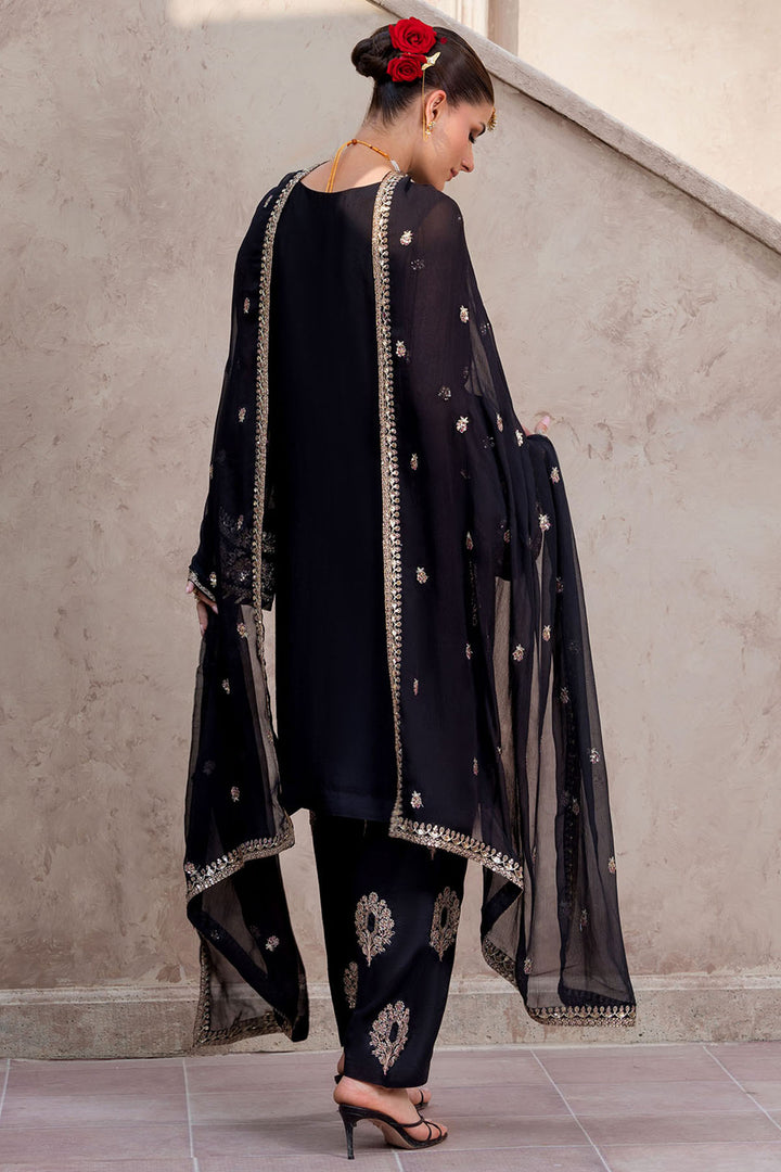 5759-AILAINA EMBROIDERED CRINKLE CHIFFON STITCHED