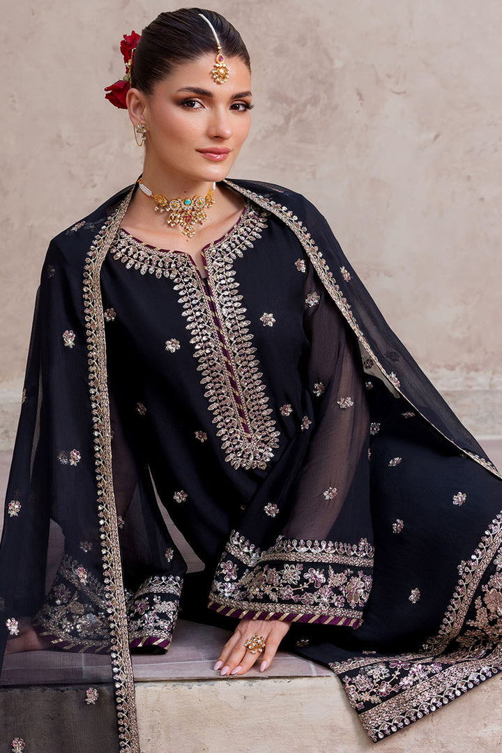 5759-AILAINA EMBROIDERED CRINKLE CHIFFON STITCHED