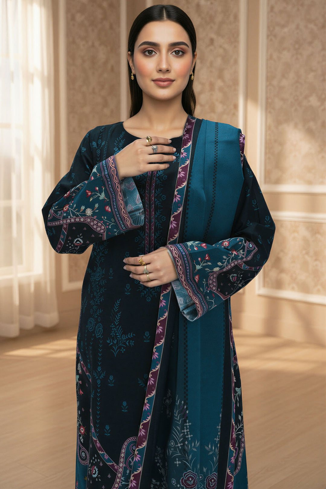 5762-NURVI DIGITAL PRINTED KHADDAR UNSTITCHED
