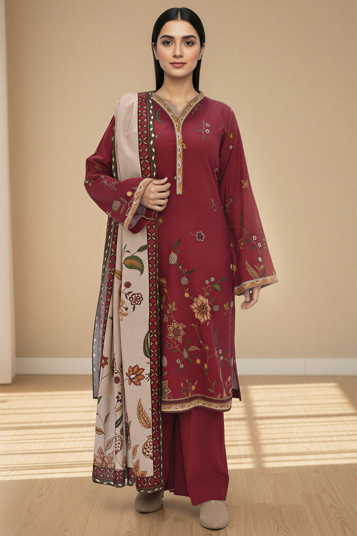 5764-AKAYDA DIGITAL PRINTED KHADDAR STITCHED