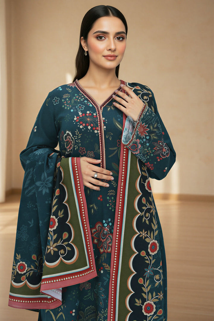 5767-ZIANA DIGITAL PRINTED KHADDAR STITCHED