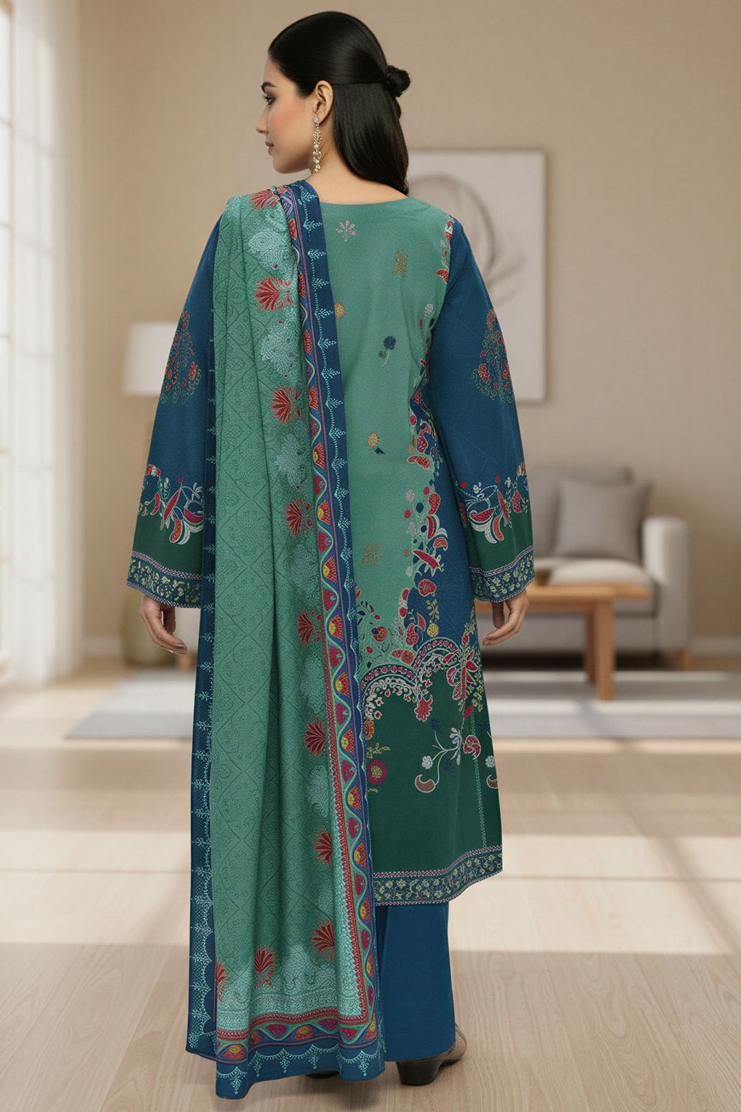5768-EVARA DIGITAL PRINTED KHADDAR STITCHED