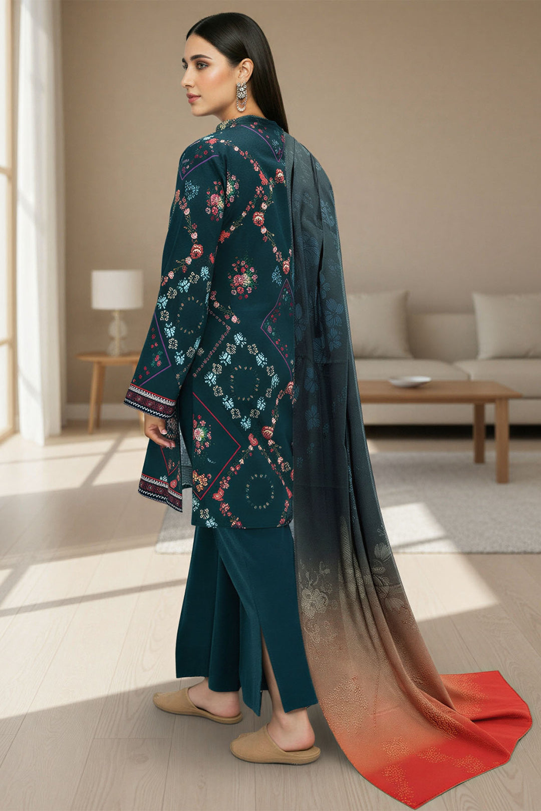 5771-MIHRA DIGITAL PRINTED KHADDAR STITCHED