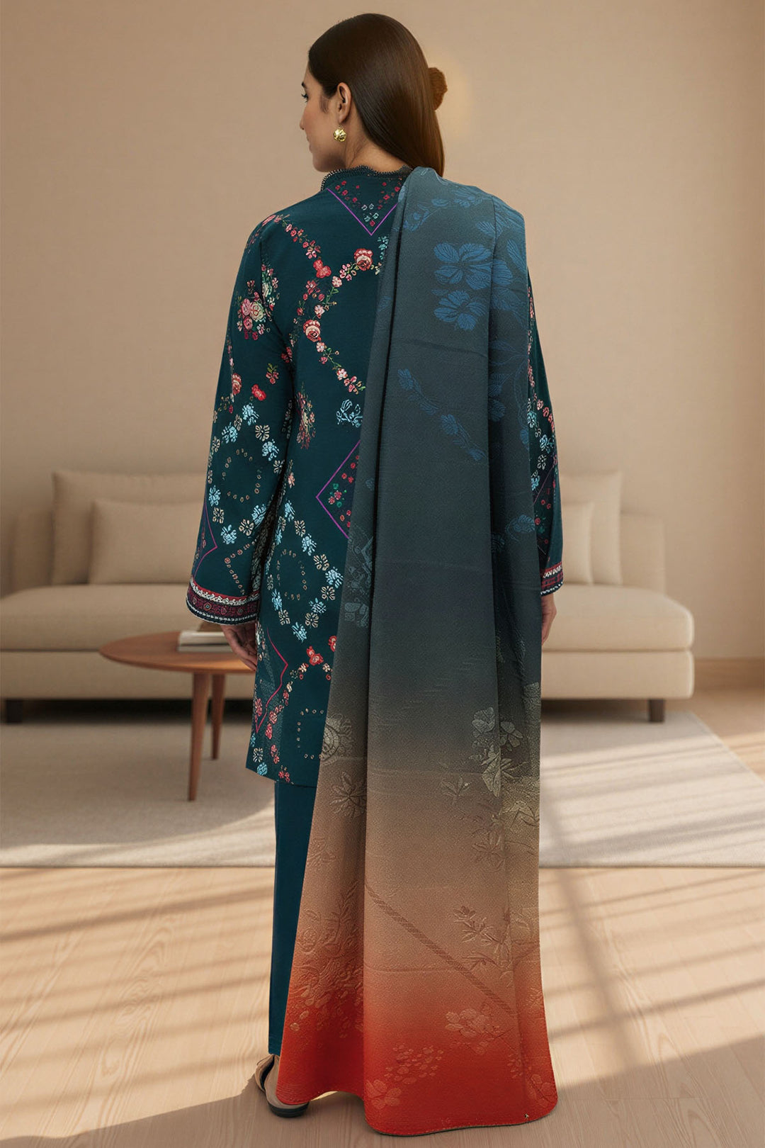 5771-MIHRA DIGITAL PRINTED KHADDAR STITCHED