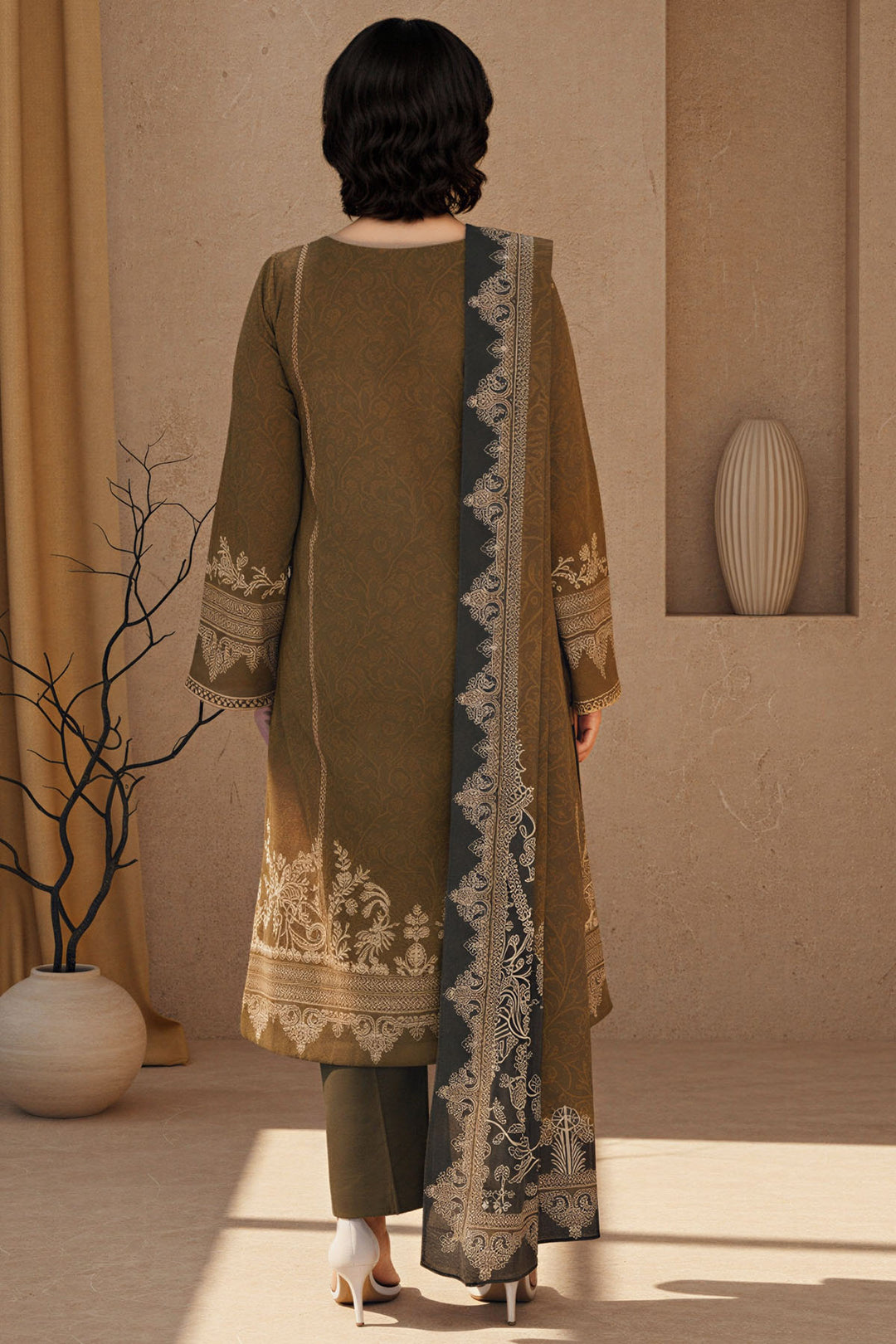 5783-HANA DIGITAL PRINTED KHADDAR STITCHED