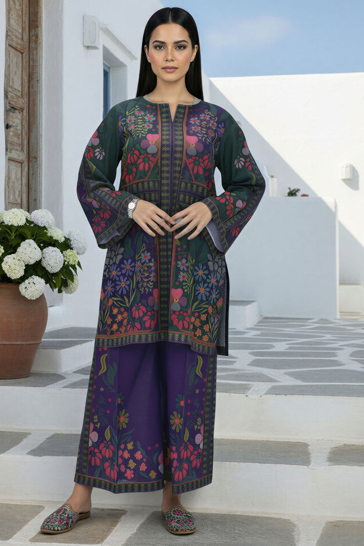 5784-NEZA DIGITAL PRINTED RAW SILK STITCHED