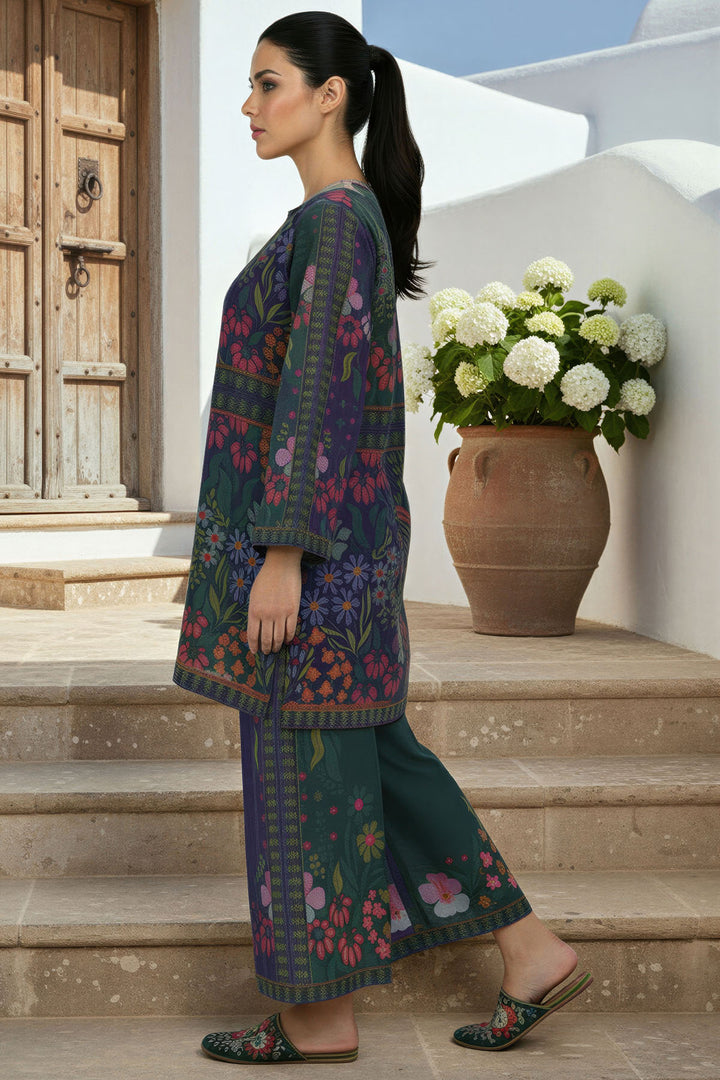 5784-NEZA DIGITAL PRINTED RAW SILK STITCHED