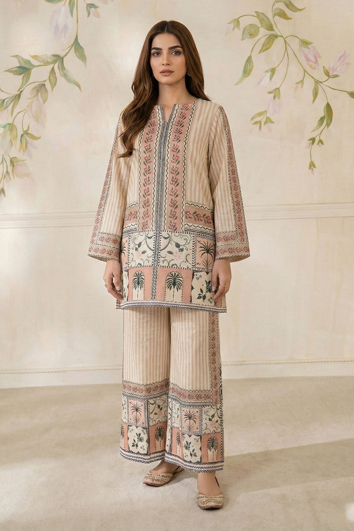 5785-ASMIRA DIGITAL PRINTED RAW SILK STITCHED