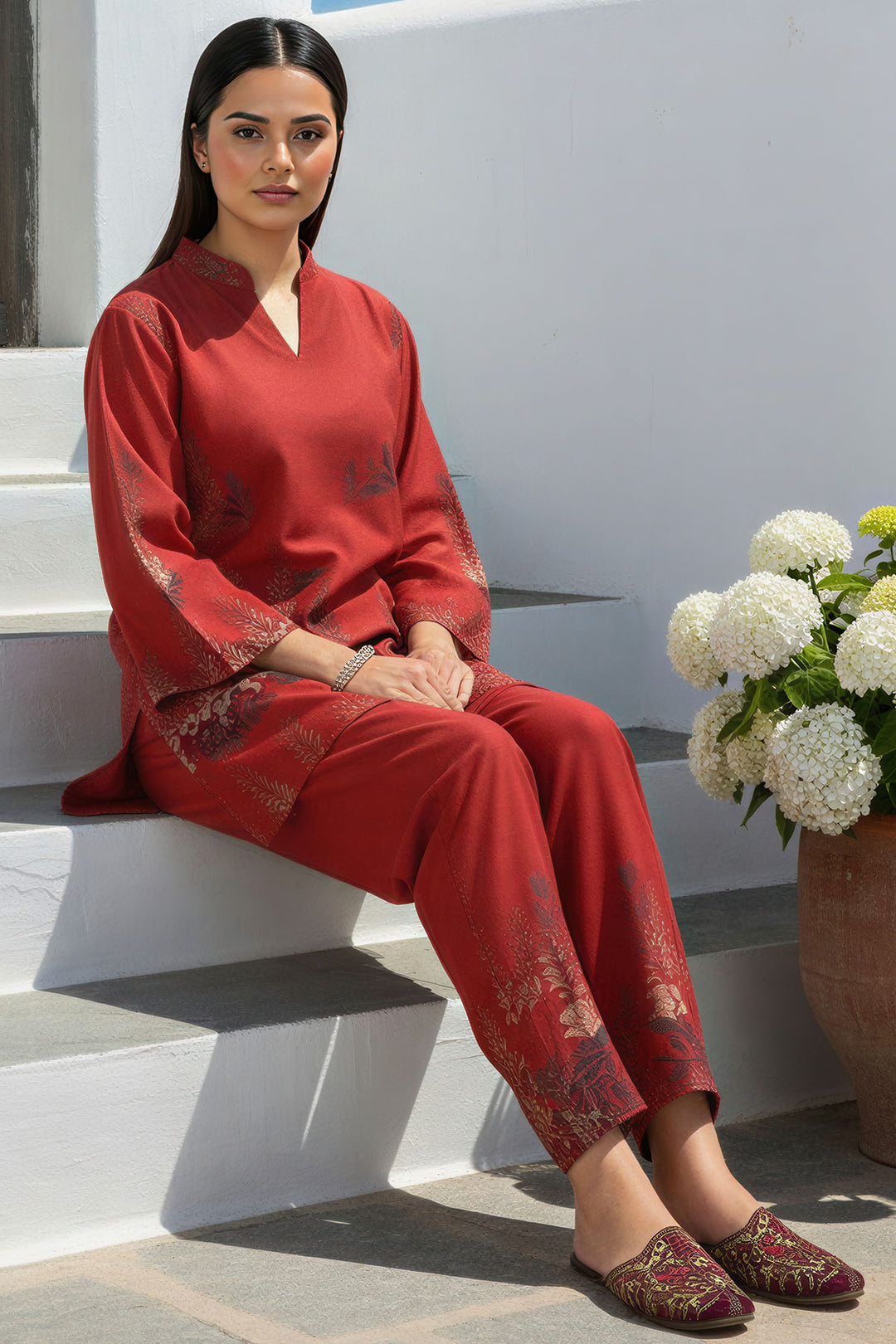 5787-AIRA DIGITAL PRINTED RAW SILK STITCHED