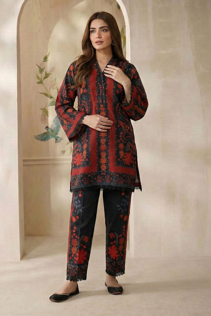 5788-MIRA DIGITAL PRINTED RAW SILK STITCHED