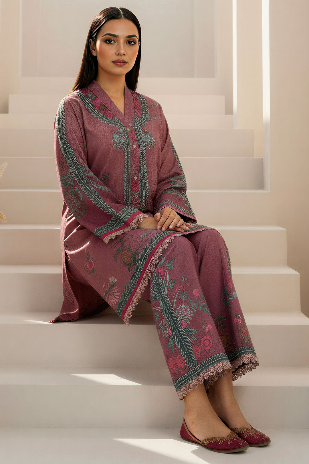 5789-NIYAH DIGITAL PRINTED RAW SILK STITCHED