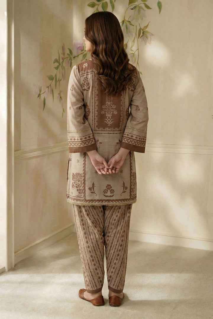 5790-ENA DIGITAL PRINTED RAW SILK STITCHED