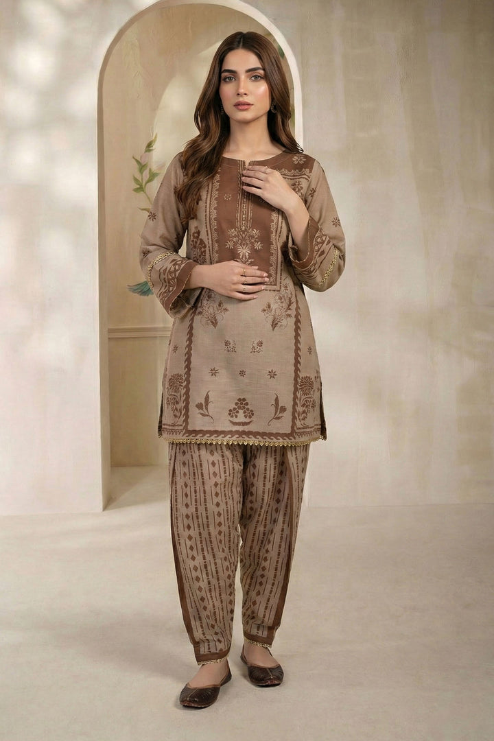 5790-ENA DIGITAL PRINTED RAW SILK STITCHED