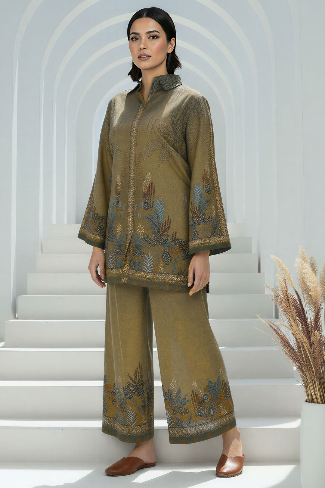 5791-ARSELA DIGITAL PRINTED RAW SILK STITCHED