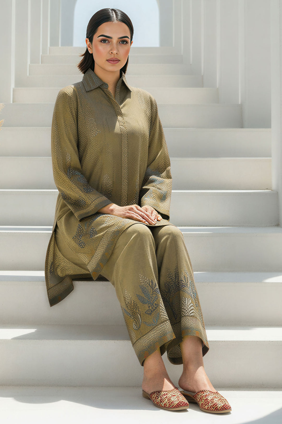 5791-ARSELA DIGITAL PRINTED RAW SILK STITCHED