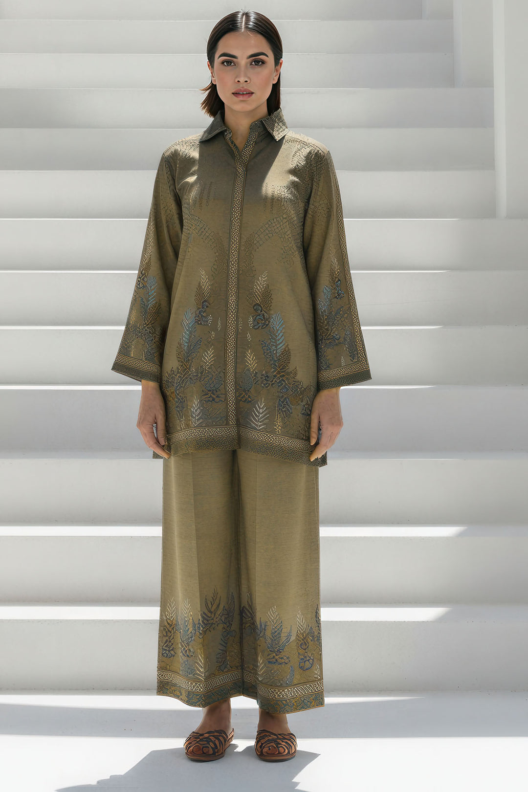 5791-ARSELA DIGITAL PRINTED RAW SILK STITCHED