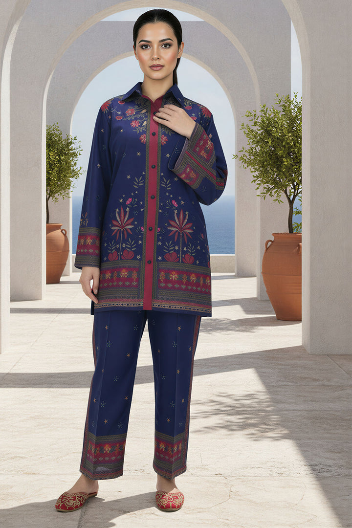 5793-ZYRA DIGITAL PRINTED RAW SILK STITCHED