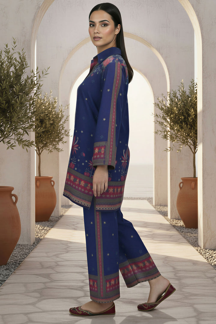 5793-ZYRA DIGITAL PRINTED RAW SILK STITCHED