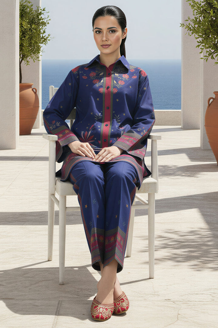 5793-ZYRA DIGITAL PRINTED RAW SILK STITCHED