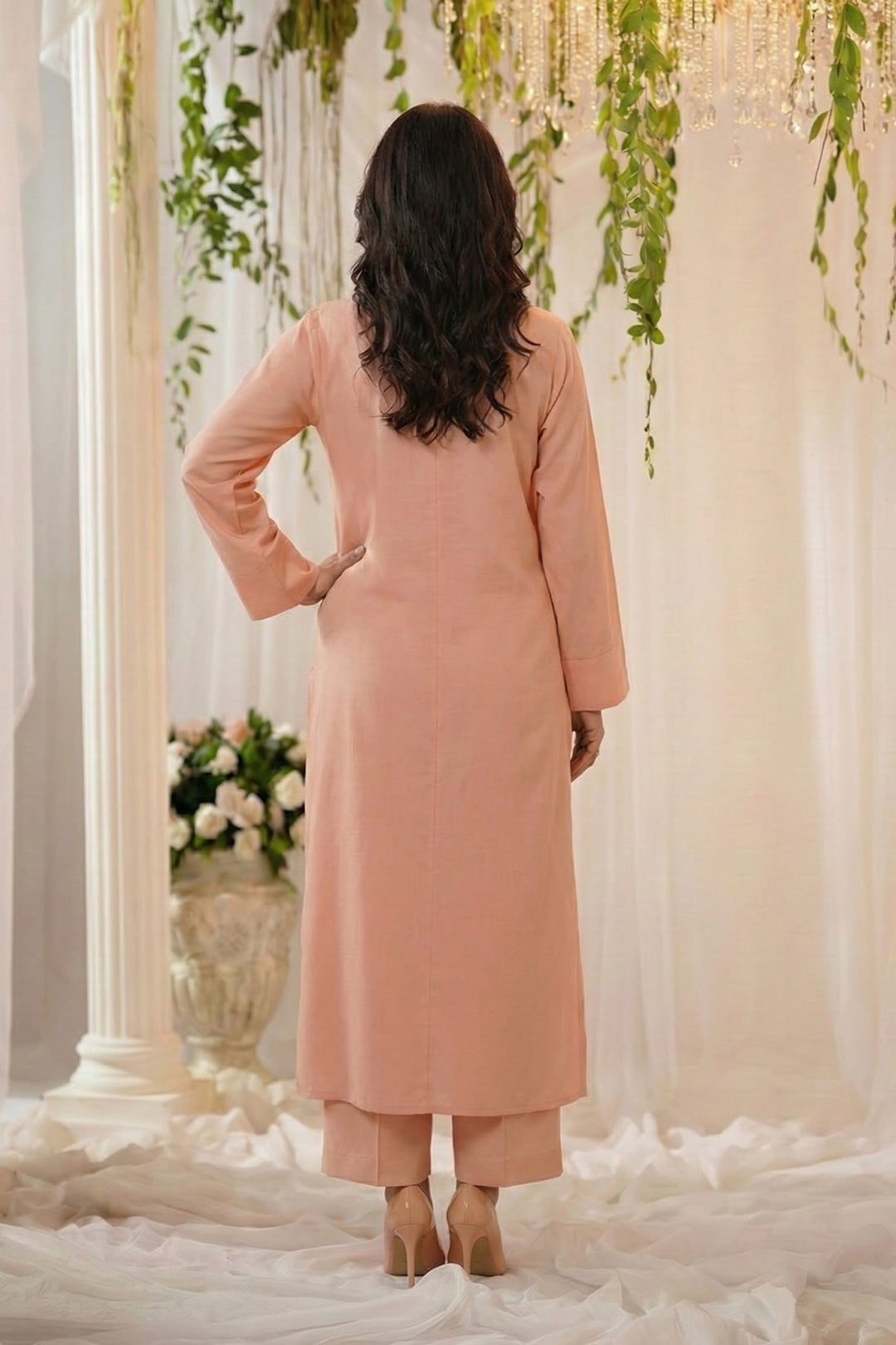 5794-INARA DYED GEORGETTE STITCHED