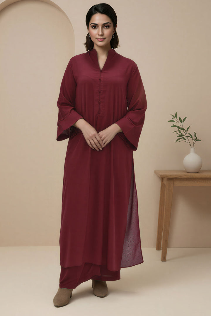 5795-NYHA DYED GEORGETTE STITCHED